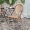 Flash Furniture Lourdes Thonet French Bistro Stacking Chair w/Arms, Natural/Wht PE Rattan and Bamboo Print Alum Frm SDA-AD642002A-NATWH-LTNAT-GG - alternate 10